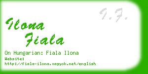 ilona fiala business card